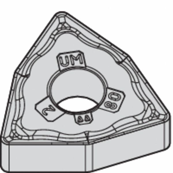 Turning Insert, Trigon, 1/2 in, WNMG, 3/64 in, Carbide