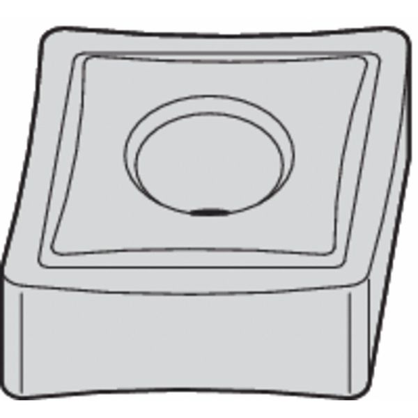 Diamond Turning Insert, Diamond, 1/2 in, CNMP, 80  Degrees, 1/32 in, Carbide