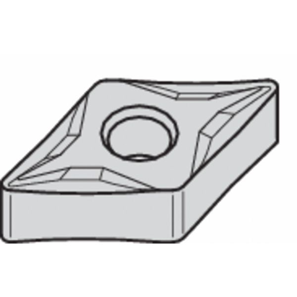 Diamond Turning Insert, Diamond, 1/2 in, DNMP, 55  Degrees, 1/64 in, Carbide