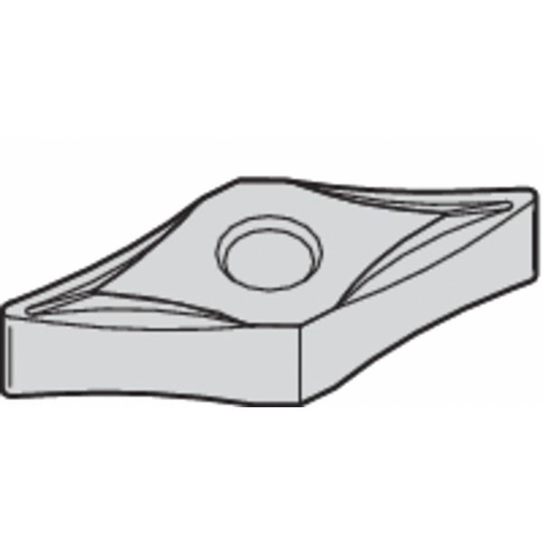 Diamond Turning Insert, Diamond, 3/8 in, VNMP, 35  Degrees, 1/64 in, Carbide