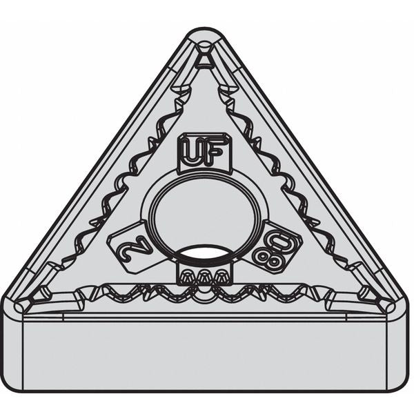 Triangle Turning Insert, Triangle, 1/2 in, TNMG, 0.0312 in, Carbide