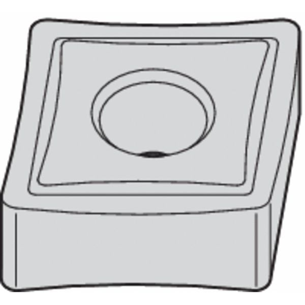 Diamond Turning Insert, Diamond, 1/2 in, CNGP, 80  Degrees, 1/64 in, Carbide