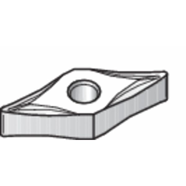 Diamond Turning Insert, Diamond, 1/2 in, VNGP, 35  Degrees, 1/32 in, Carbide
