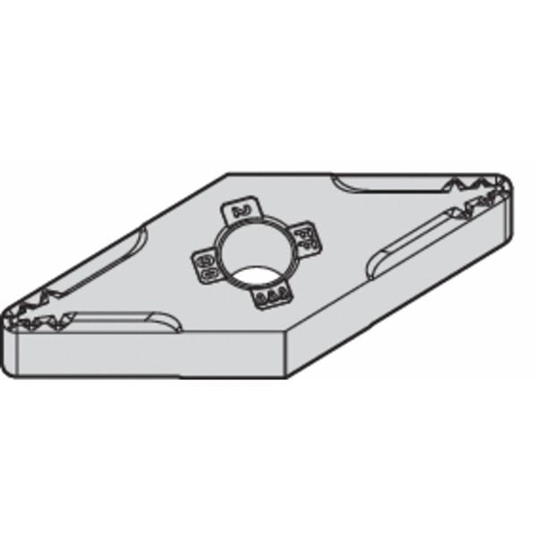 Diamond Turning Insert, Diamond, 3/8 in, VNMG, 35  Degrees, 1/64 in, Carbide
