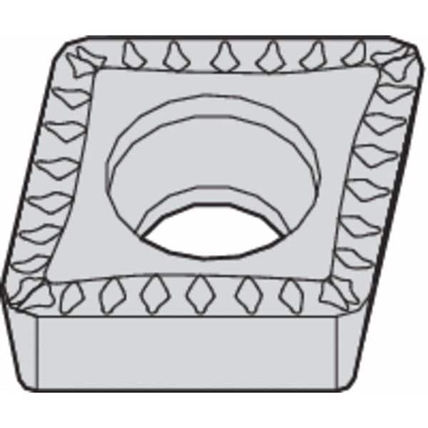 Diamond Turning Insert, Diamond, 1/2 in, CCMT, 80  Degrees, 1/32 in, Carbide