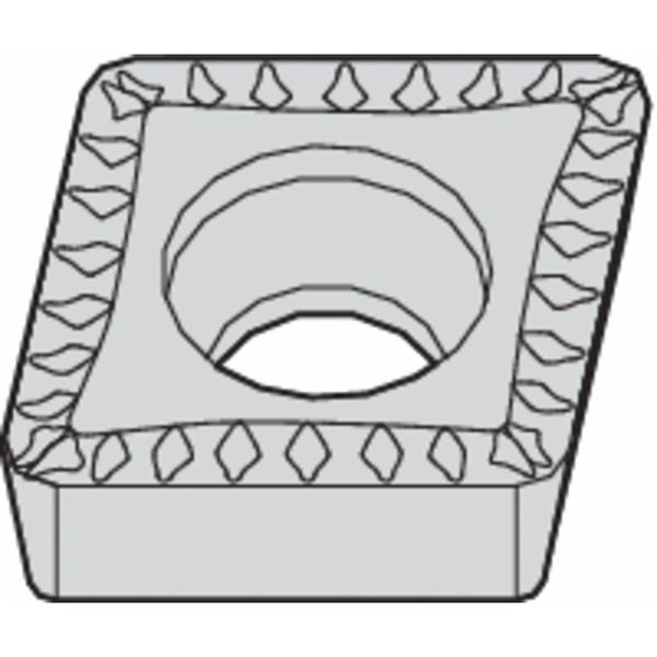 Diamond Turning Insert, Diamond, 1/2 in, CCMT, 80  Degrees, 1/32 in, Carbide