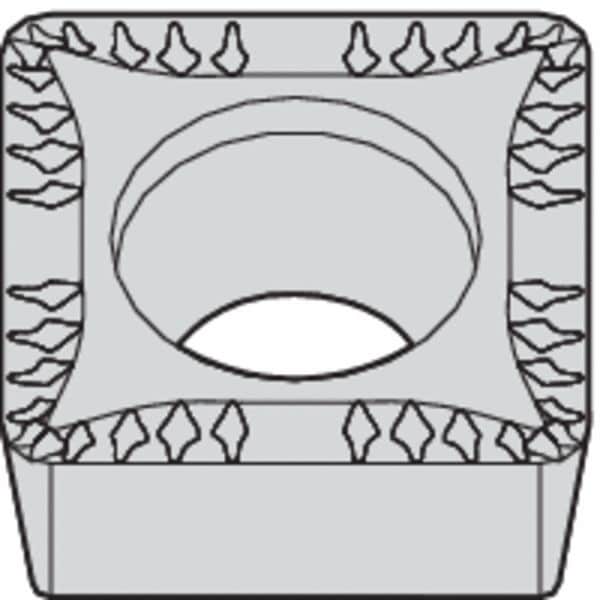Square Turning Insert, Square, 3/8 in, SCMT, 1/32 in, Carbide
