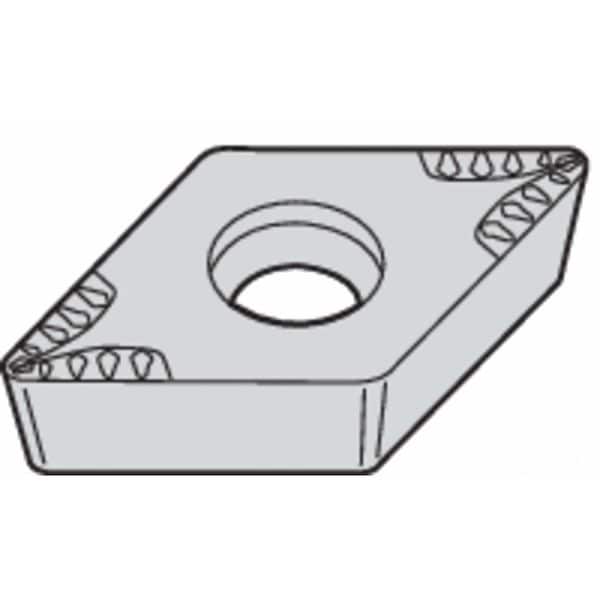 Diamond Turning Insert, Diamond, 3/8 in, DCMT, 55  Degrees, 1/32 in, Carbide
