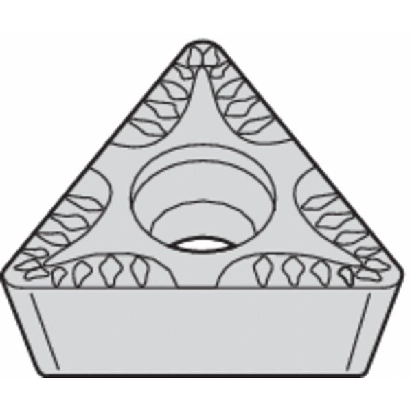 Triangle Turning Insert, Triangle, 3/8 in, TCMT, 0.0156 in, Carbide