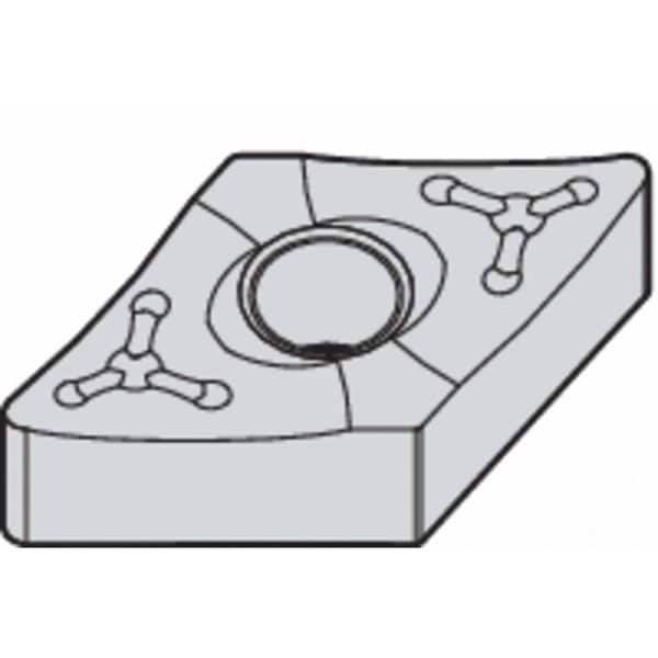Diamond Turning Insert, Diamond, 1/2 in, DNMM, 55  Degrees, 1/32 in, Carbide