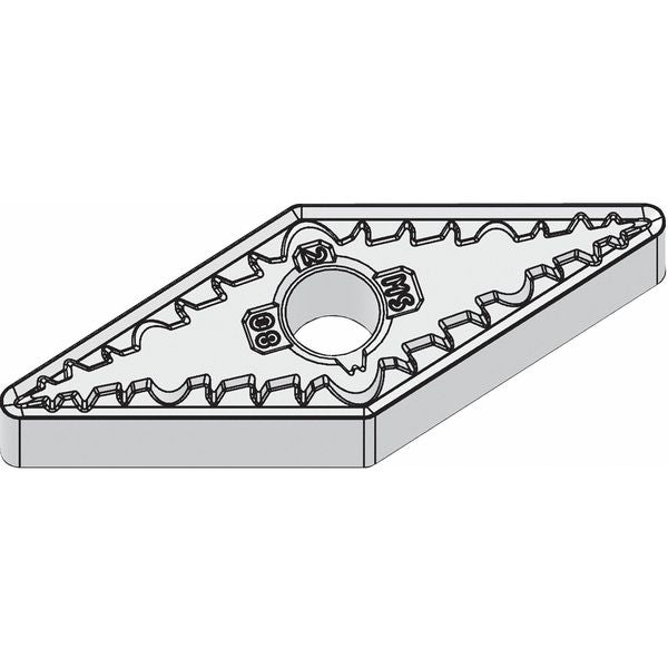 Diamond Turning Insert, Diamond, 3/8 in, VNMG, 35  Degrees, 1/32 in, Carbide