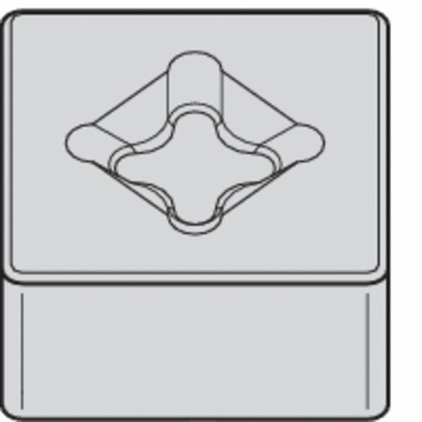 Square Turning Insert, Square, 1/2 in, SNMX, 1/16 in, Ceramic