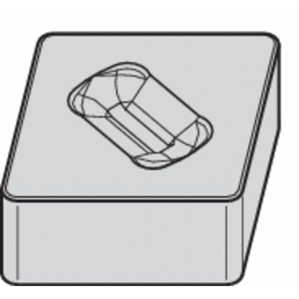 Diamond Turning Insert, Diamond, 1/2 in, CNGX, 80  Degrees, 3/64 in, Ceramic