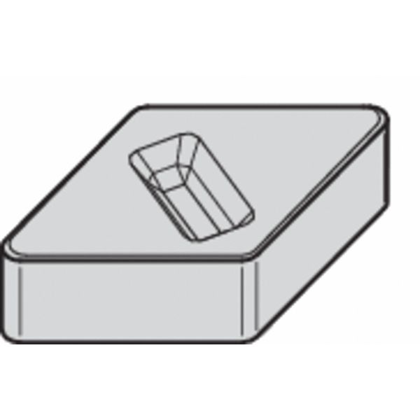 Diamond Turning Insert, Diamond, 1/2 in, DNGX, 55  Degrees, 1/16 in, Ceramic