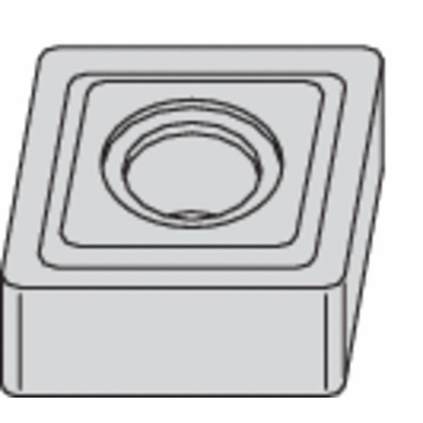 Diamond Turning Insert, Diamond, 3/4 in, CNMG, 80  Degrees, 3/64 in, Carbide