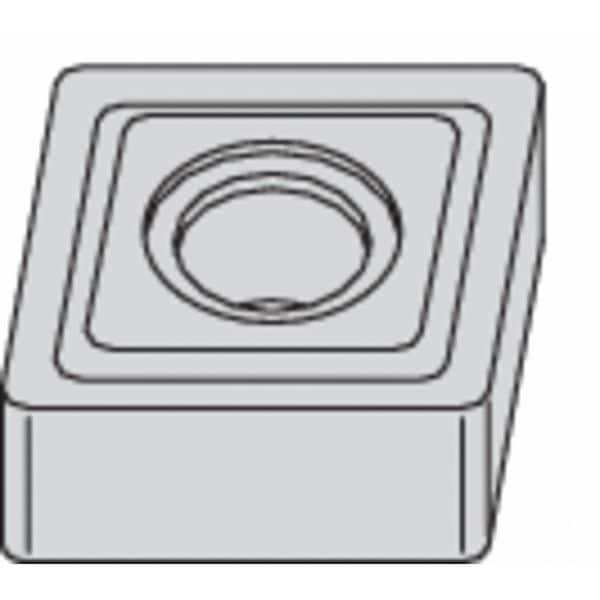 Diamond Turning Insert, Diamond, 1/2 in, CNMG, 80  Degrees, 3/64 in, Carbide