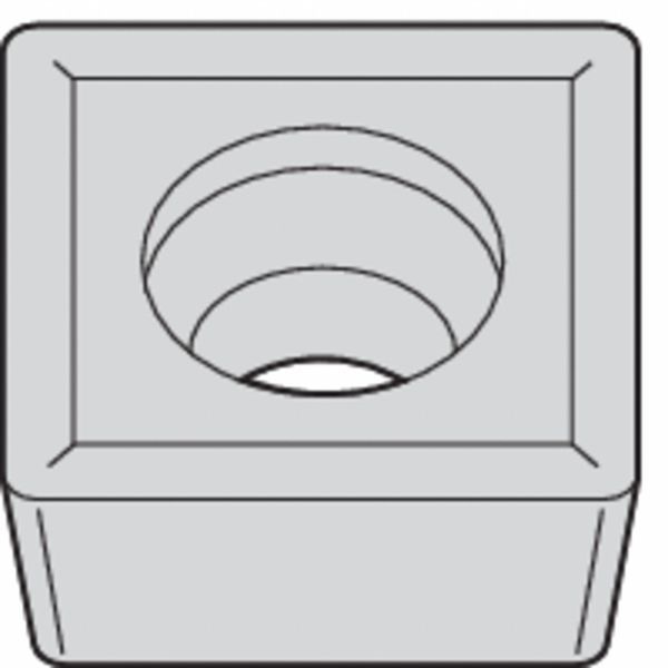 Square Turning Insert, Square, 3/8 in, SCMT, 1/32 in, Carbide