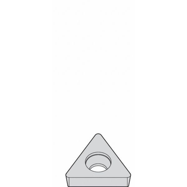 Triangle Turning Insert, Triangle, 1/4 in, TCMW, 0.0156 in, Carbide
