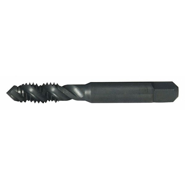 Spiral Flute Tap, #10-24, Plug, UNC, 3 Flutes, Steam Oxide