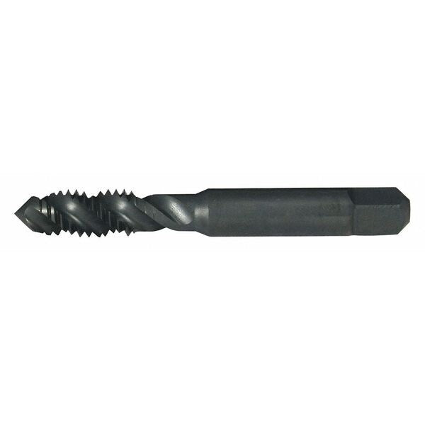 Spiral Flute Tap, #6-32, Plug, UNC, 3 Flutes, Steam Oxide
