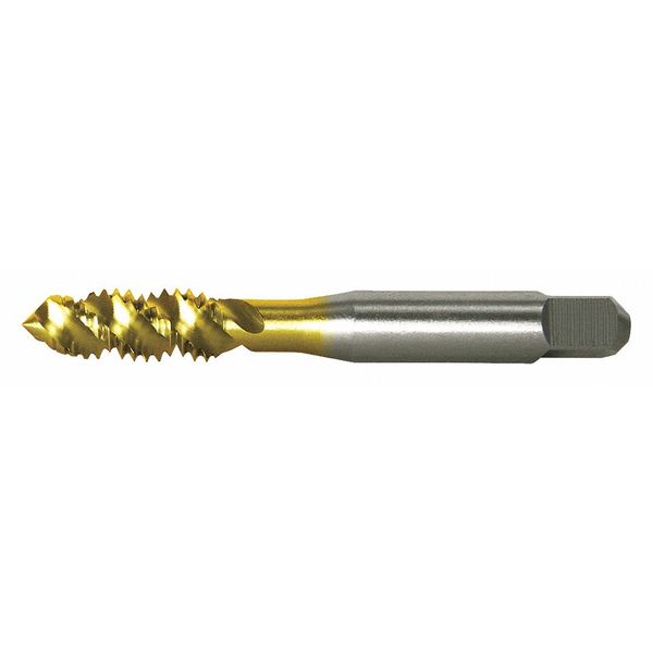 Spiral Flute Tap, M8-1.25, Plug, Metric, 3 Flutes, TiCN
