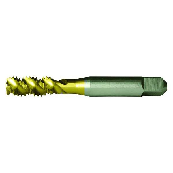 Spiral Flute Tap, M6-1.00, Bottoming, Metric, 3 Flutes, TiCN