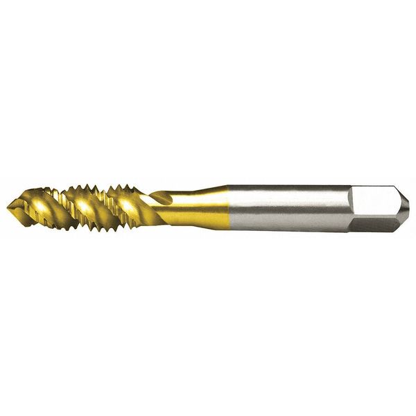 Spiral Flute Tap, #6-32, Plug, 2 Flutes, UNC
