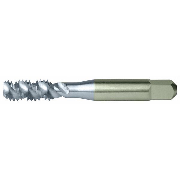 Spiral Flute Tap, M10-1.50, Bottoming, Metric, 3 Flutes, TiCN