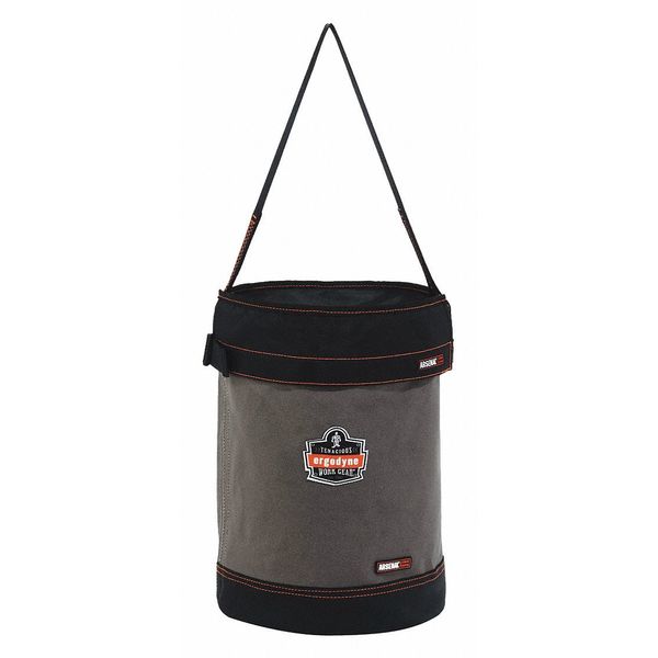 Bucket, Canvas, 1 Pockets, Gray, 17