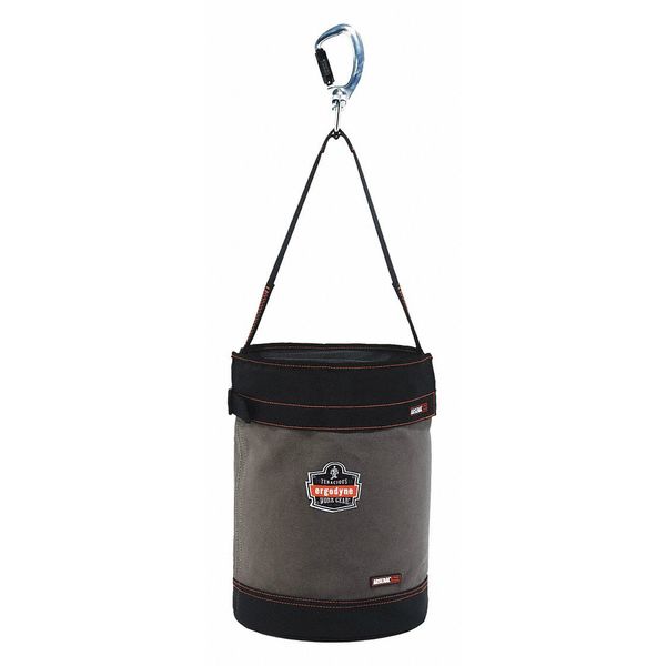 Bucket, Canvas, 1 Pockets, Gray, 17