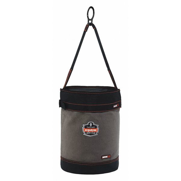 Bucket, Canvas, 1 Pockets, Gray, 17