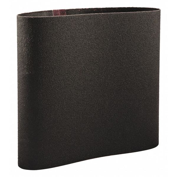 Sanding Belt, Coated, 8 in W, 19 in L, 80 Grit, Medium, Aluminum Oxide, R766, Black
