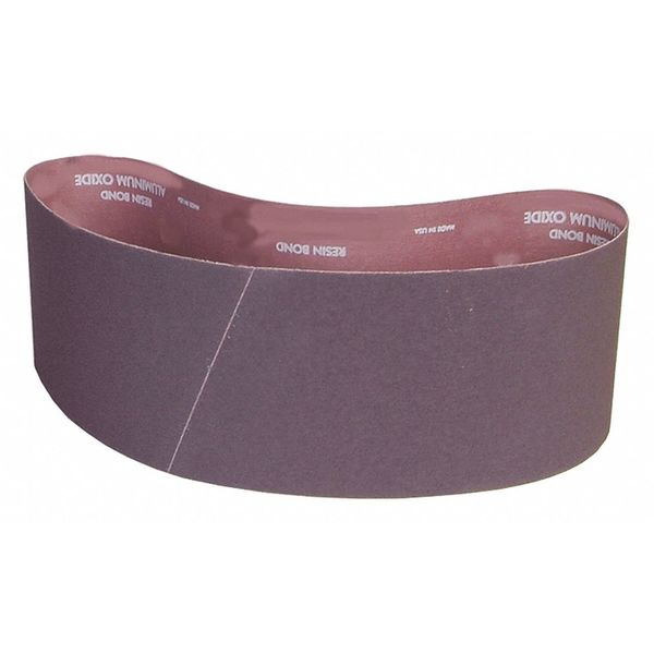 Sanding Belt, Coated, 6 in W, 48 in L, 80 Grit, Medium, Aluminum Oxide, R228, Brown