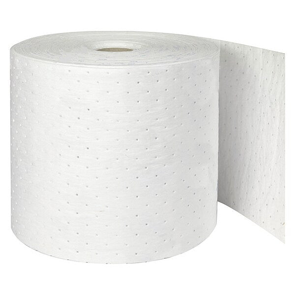 Sorbents, 19 gal. Oil Absorbed, White, Polypropylene
