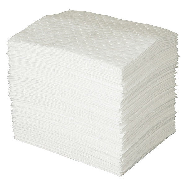 Sorbents, 26 gal. Universal Absorbed, White, Polypropylene, 100 PK