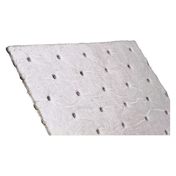 Sorbents, 49 gal/pk, Oil Absorbed, White, Polypropylene