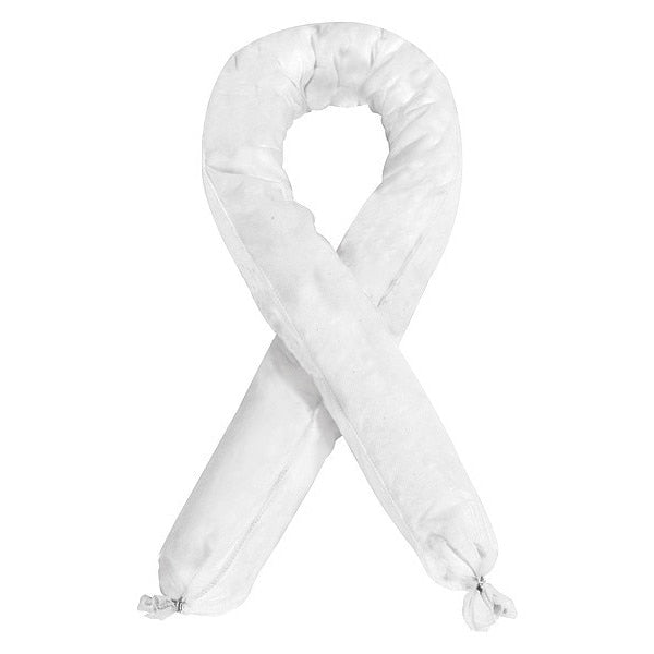 Sorbents, 28 gal/pk; 0.7 gal/sock, Oil Absorbed, White, Polypropylene, 40 PK