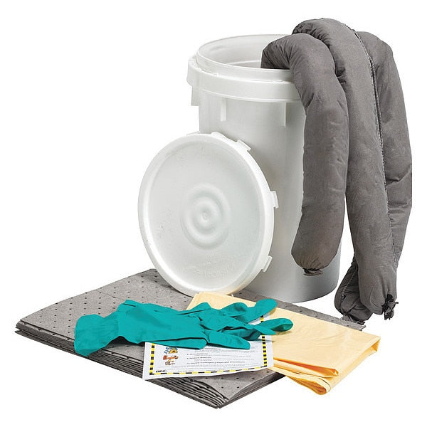 Spill Kit, Bucket, Universal, 9 gal., 18