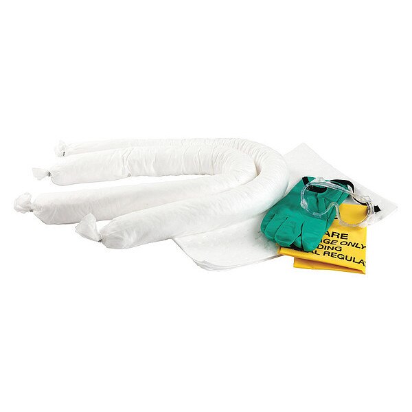 Spill Kit, Bag, Oil-Based Liquids, 3 gal.