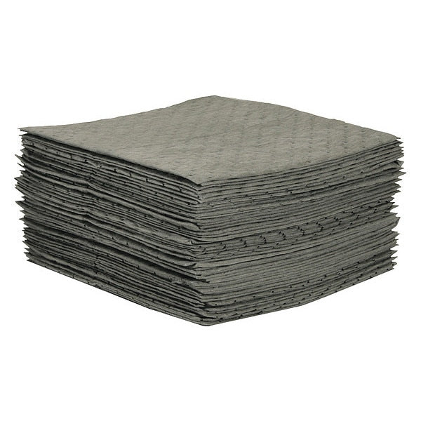 Sorbents, 41 gal/pk, 104 oz/pad, Universal Absorbed, Gray, Polypropylene, 50 PK