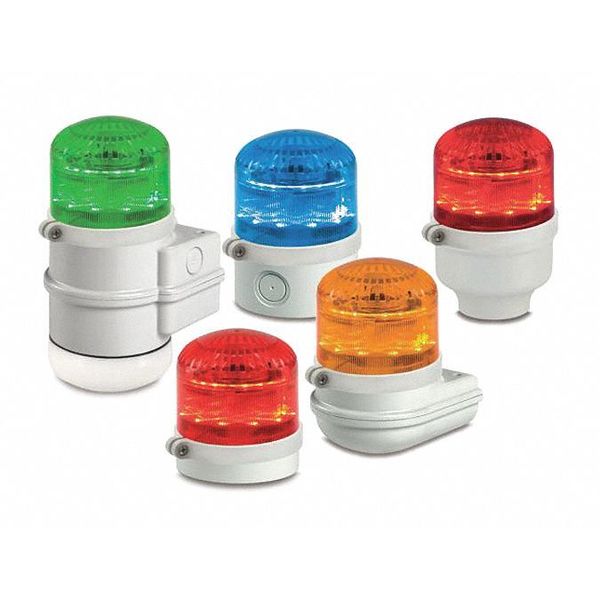 Beacon Warning Sounder Light, Clear, LED
