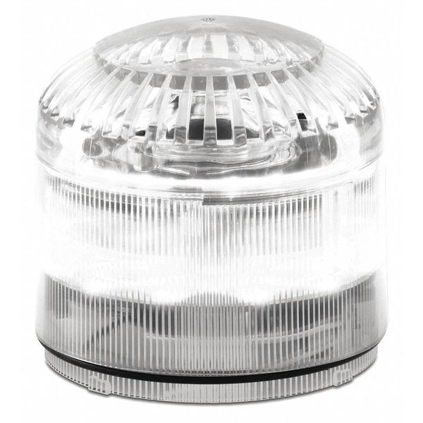Beacon Warning Sounder Light, Clear, LED