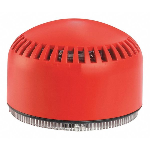 Electronic Sounder, Red Lens, 35 to 240mA