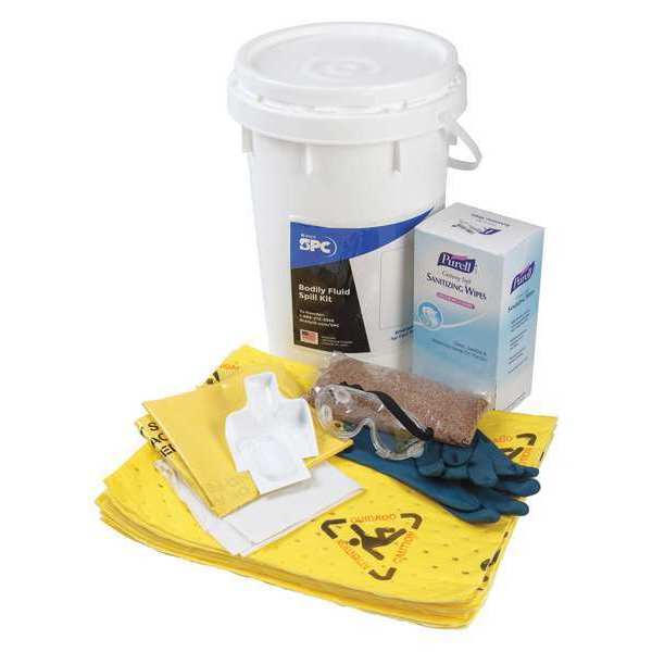 Spill Kit, Bucket, Chemical/Hazmat, 9 gal.