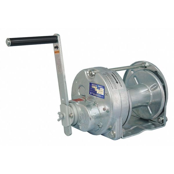 Hand Winch, 1100 lb. 1st Layer Ld Cap.