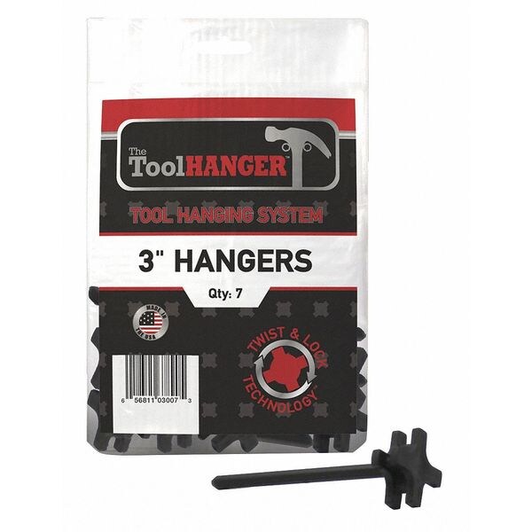 Tool Hanger, Black, 2 lb. Capacity, PK7