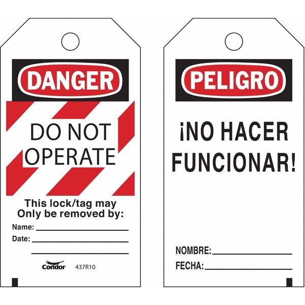 Lockout Tag, Rectangle, 5-3/4