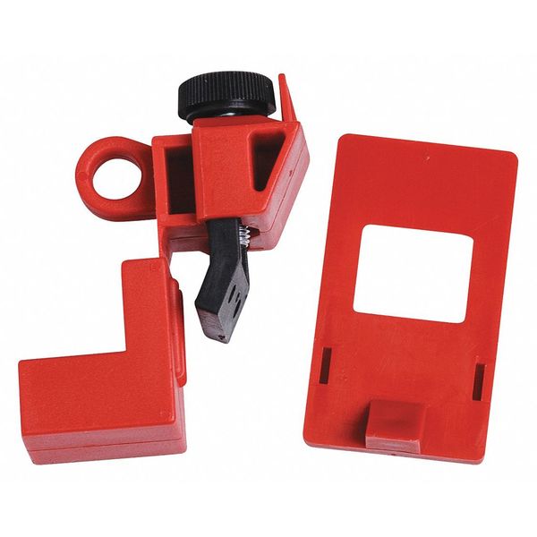 Circuit Breaker Lockout, Red, 2-13/64