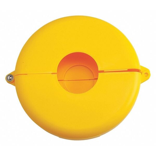 Gate Valve Lockout, Yellow, Polypropylene