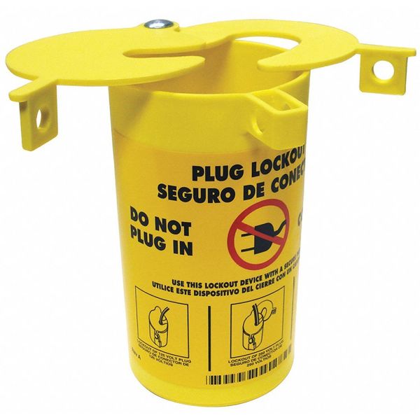 Plug Lockout, Yellow, 3-1/2